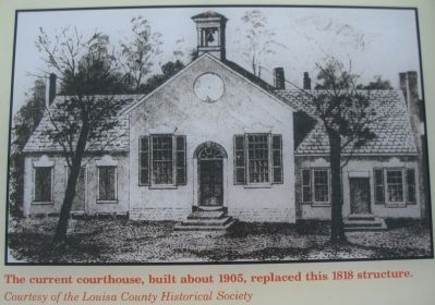 Close Up of the Drawing of the Old Courthouse image. Click for full size.