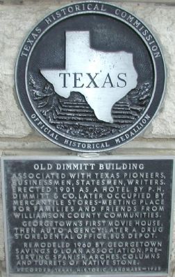Old Dimmitt Building Marker. Click for full size. Old Dimmitt Building Marker image. Click for full size.