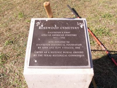 Rosewood Cemetery Marker. Click for full size. Rosewood Cemetery Marker image. Click for full size.