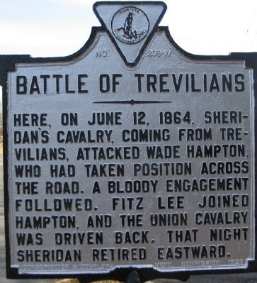Battle of Trevilians Marker image. Click for full size.