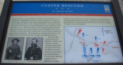 Custer Rescued Marker image. Click for full size.