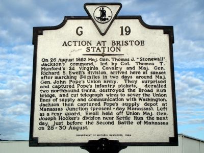 Action at Bristoe Station Marker image. Click for full size.