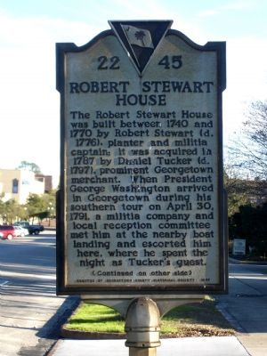 Robert Stewart House Marker, Side 1 image. Click for full size.