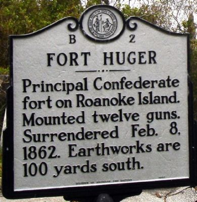 Fort Huger Marker. Click for full size. Fort Huger Marker image. Click for full size.