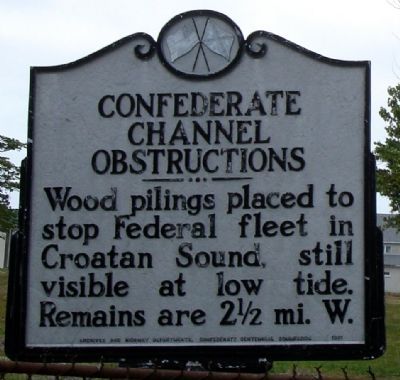 Confederate Channel Obstructions Marker. Click for full size. Confederate Channel Obstructions Marker image. Click for full size.