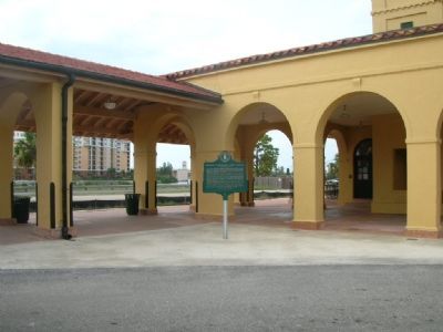 Former location of the Venice Railroad and Depot Marker. Click for full size. Former location of the Venice Railroad and Depot Marker image. Click for full size.
