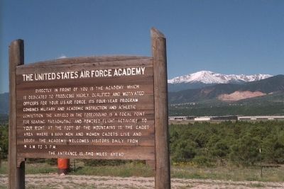 The United States Air Force Academy Marker. Click for full size. The United States Air Force Academy Marker image. Click for full size.