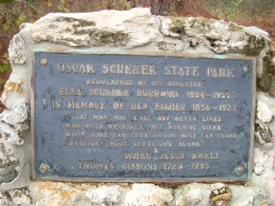 Oscar Scherer State Park Marker image. Click for full size.