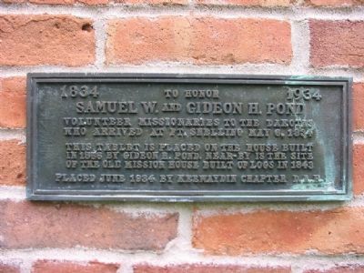 Samuel W. and Gideon H. Pond Marker image. Click for full size.