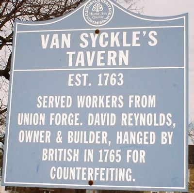 Van Syckles Tavern Marker (Original) image. Click for full size.