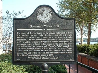 Savannah Waterfront Marker image. Click for full size.