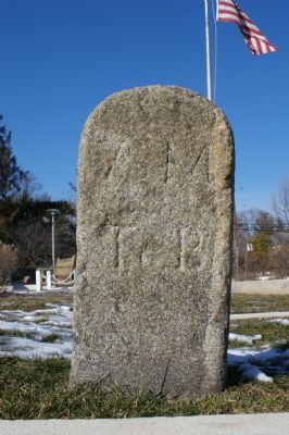 A close up of the National Road milestone, indicating 7 miles to Baltimore image. Click for full size.