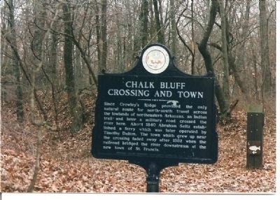 Chalk Bluff Crossing and Town Marker image. Click for full size.