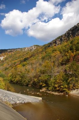 The Narrows of Wills Creek, as seen from the marker. Click for full size. The Narrows of Wills Creek, as seen from the marker image. Click for full size.