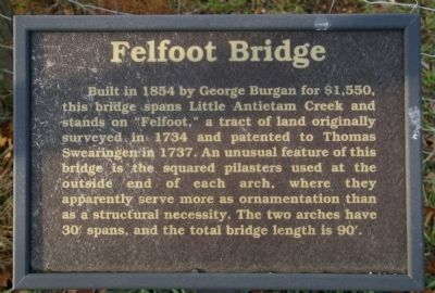 Felfoot Bridge Marker image. Click for full size.