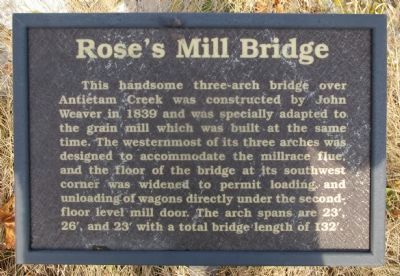 Rose's Mill Bridge Marker image. Click for full size.