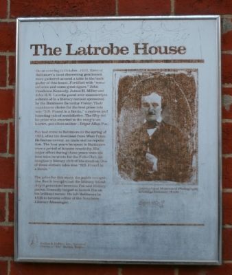 John H. B. Latrobe House Marker. Click for full size. John H. B. Latrobe House Marker image. Click for full size.