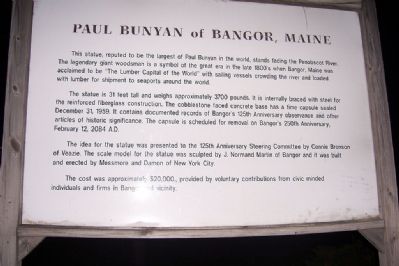 Paul Bunyan of Bangor, Maine Marker image. Click for full size.