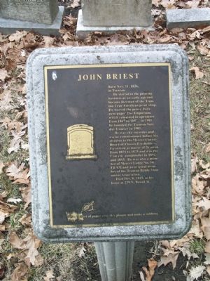 John Briest Marker. Click for full size. John Briest Marker image. Click for full size.