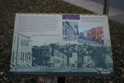 Rowhouses: a Baltimore Tradition Marker image. Click for full size.