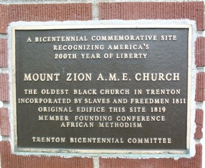 Mount Zion A.M.E. Church Marker. Click for full size. Mount Zion A.M.E. Church Marker image. Click for full size.