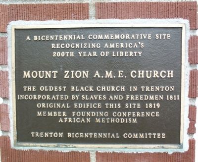 Mount Zion A.M.E. Church Marker image. Click for full size.