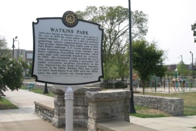 Watkins Park Marker. Click for full size. Watkins Park Marker image. Click for full size.
