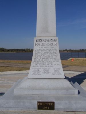 Tom Lee Memorial Marker. Click for full size. Tom Lee Memorial Marker image. Click for full size.