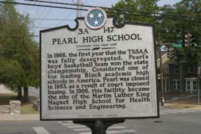 Pearl High School Marker image. Click for full size.