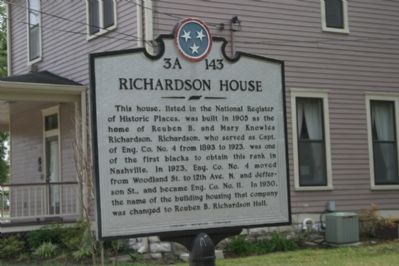 Richardson House Marker. Click for full size. Richardson House Marker image. Click for full size.