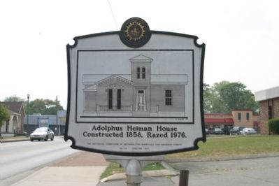 Adolphus Heiman Marker (Reverse Side). Click for full size. Adolphus Heiman Marker (Reverse Side) image. Click for full size.