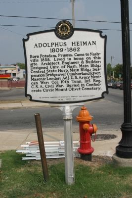 Adolphus Heiman Marker. Click for full size. Adolphus Heiman Marker image. Click for full size.