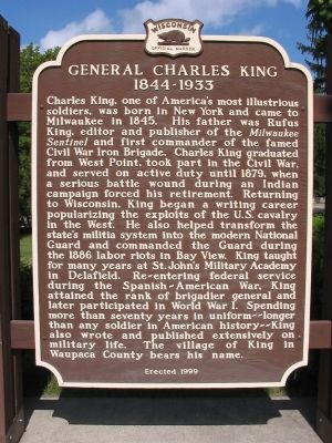 General Charles King Marker image. Click for full size.