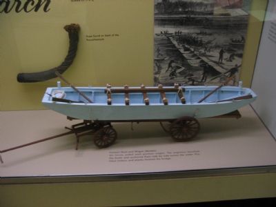 Model of Pontoon Boat and Wagon image. Click for full size.