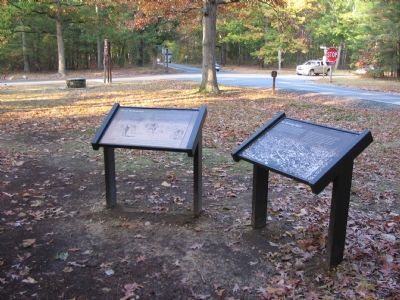 Markers at the Brock and Plank Roads Intersection image. Click for full size.