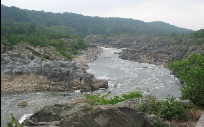 Kayakers Enjoying the Rapids at Great Falls image. Click for full size.