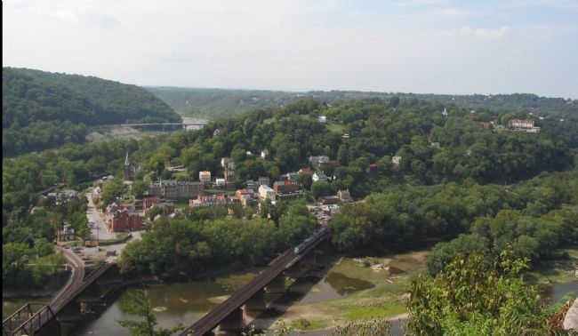 Overlook of Harpers Ferry from Maryland Heights image. Click for full size.
