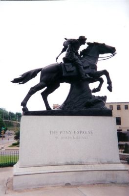 Pony Express, Starts here in St. Joseph, Missouri image. Click for full size.
