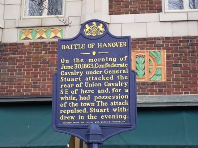 Battle of Hanover Marker. Click for full size. Battle of Hanover Marker image. Click for full size.