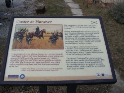 Custer at Hanover Marker. Click for full size. Custer at Hanover Marker image. Click for full size.