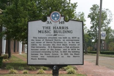 The Harris Music Building Marker image. Click for full size.