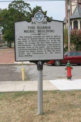 The Harris Music Building Marker. Click for full size. The Harris Music Building Marker image. Click for full size.
