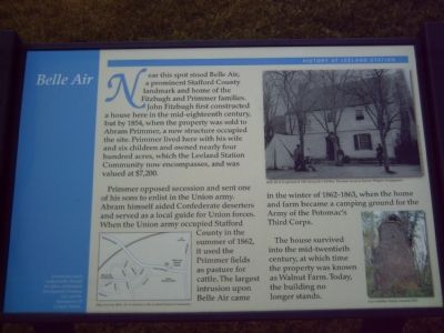 History at Leeland Station - Belle Air Marker image. Click for full size.
