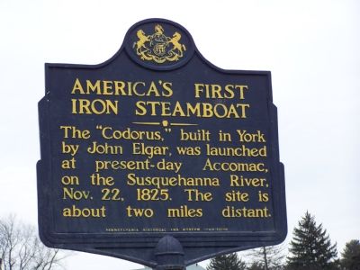 America's First Iron Steamboat Marker image. Click for full size.