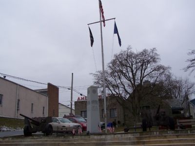 Full view of monument on the grounds of American Legion Post 469. image. Click for full size.