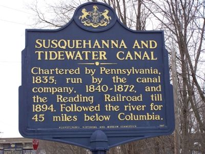 Susquehanna and Tidewater Canal Marker image. Click for full size.