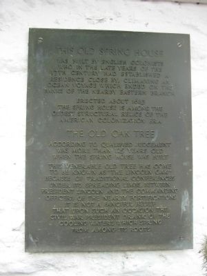The Old Oak Tree Plaque image. Click for full size.