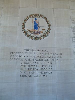 Virginia War Memorial Marker image. Click for full size.