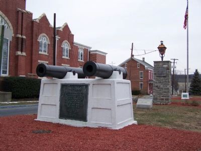 U.S.S. Maine Memorial Marker </b>(in the back right). Click for full size. U.S.S. Maine Memorial Marker </b>(in the back right) image. Click for full size.
