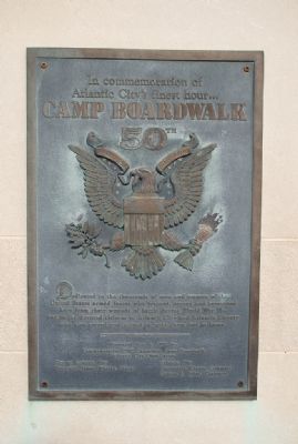 Camp Boardwalk, Atlantic City Memorial image. Click for full size.